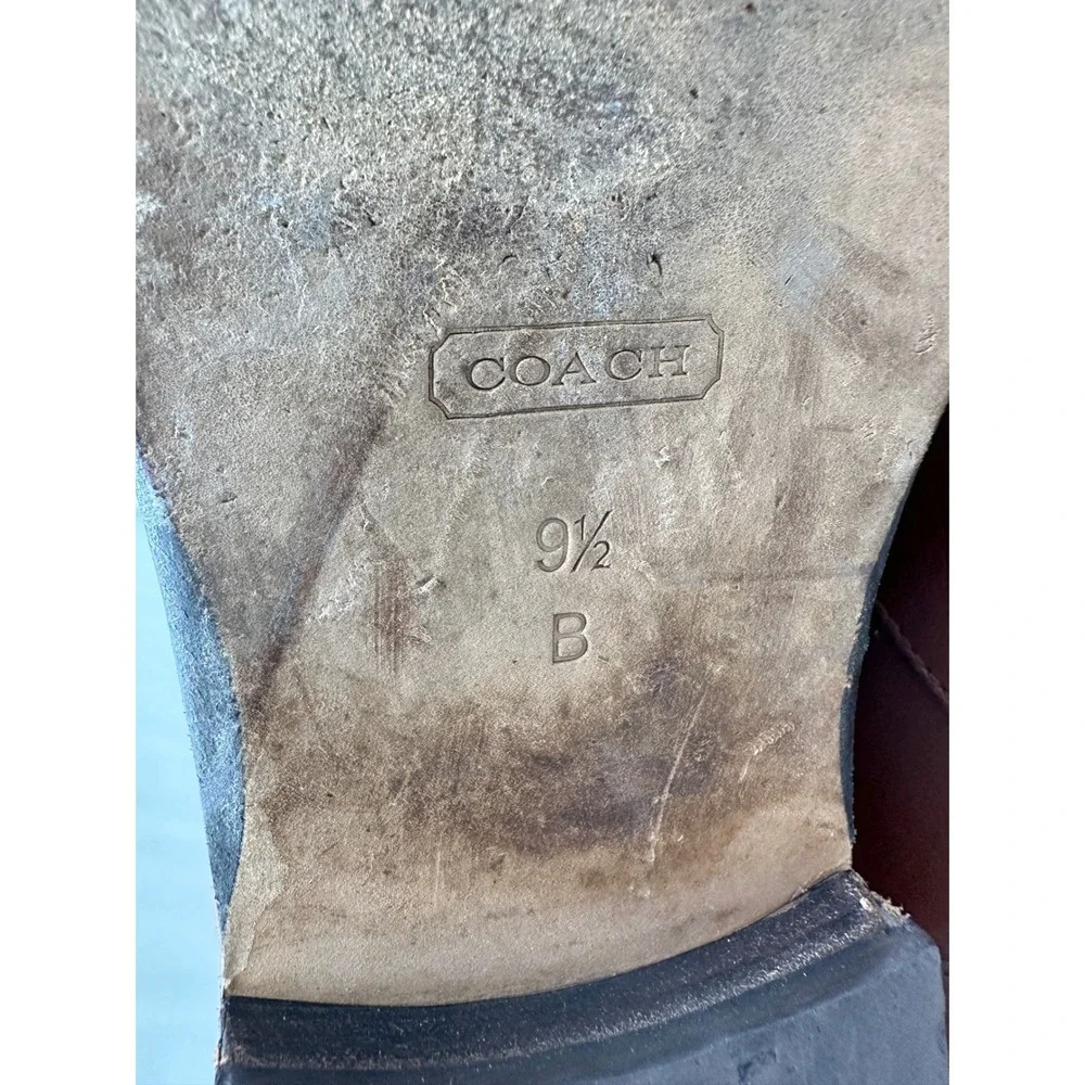 Coach Cheyenne Brown Soft Calf Leather Over the Knee Riding Boots 9.5